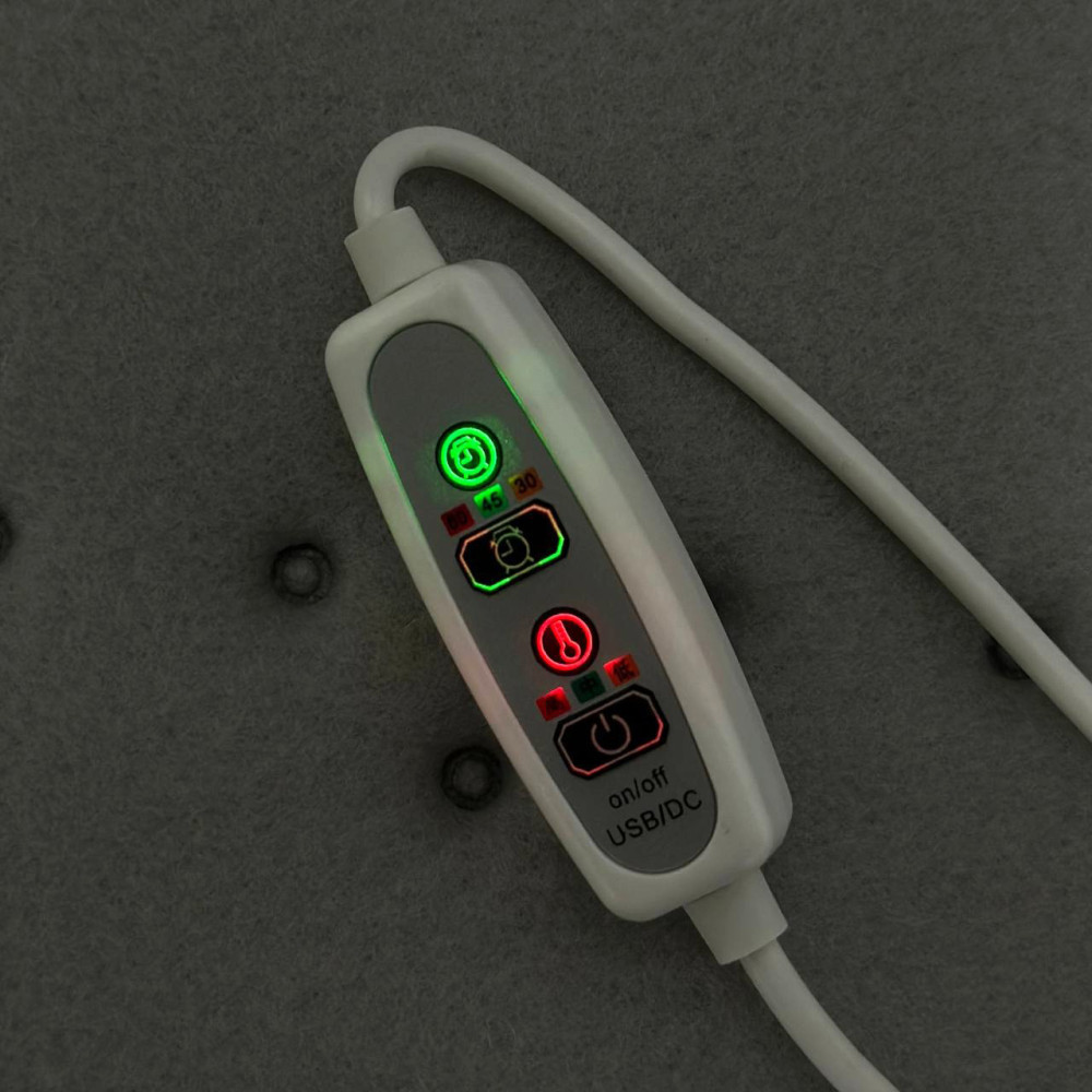 Usb подушка с подогревом на стуло или кресло в автомобиль 3 режима 45см с таймером отключения Винница - изображение 2