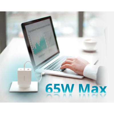 Зарядний пристрій D-Link 2xUSB-C + 1xUSB-A 65W GaN white (DCP-651) Вінниця - фото 3