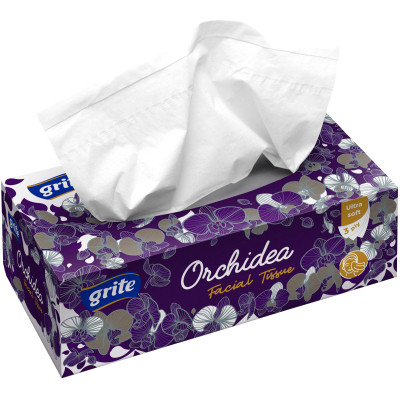 Серветки косметичні Grite Orchidea 3 шари 100 шт. (4770023346138) Вінниця - фото 1