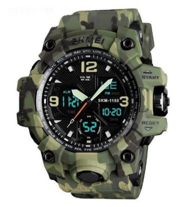 Часы наручные SKMEI 1155BCMGN, GREEN CAMO, 9733 Днепр - изображение 3