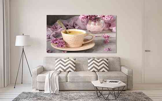 Картина полотно у вітальню / спальню  Аромат кави   MLP_354 ( 60х30см ) 50x100 см Київ