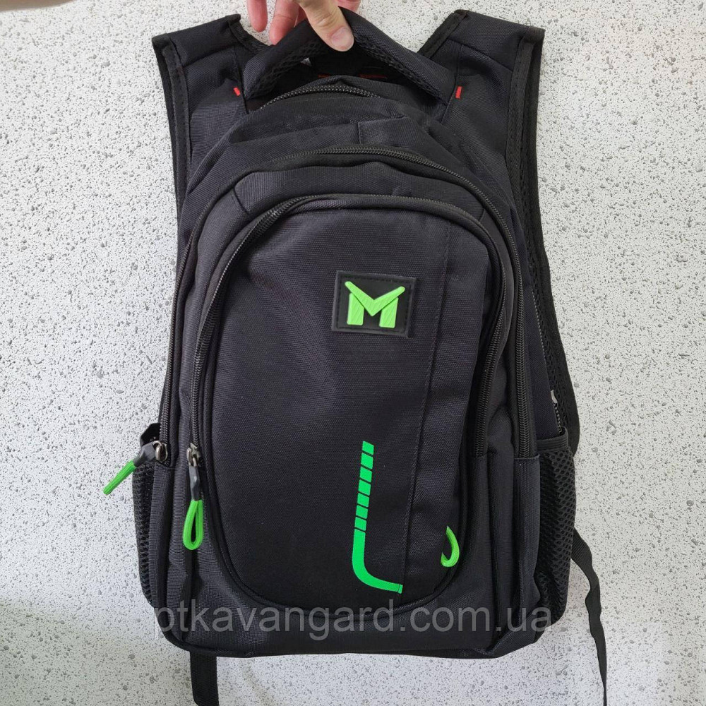 Рюкзак школьный подростковый с ортопедической спинкой, 3 отделения, черный C 65518 Хмельницкий - изображение 1