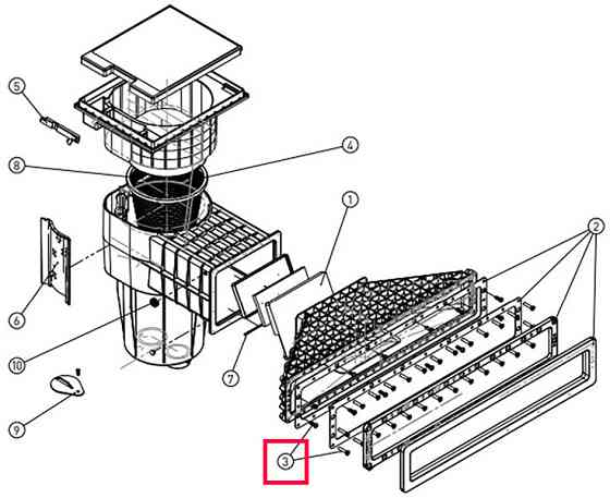 Комплект вставок фурнитуры X-Line (12+28) для скиммера Hayward X-Pro 600 Киев