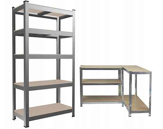 Стелаж металевий 150x70x30  5 полиць (сірий) Київ