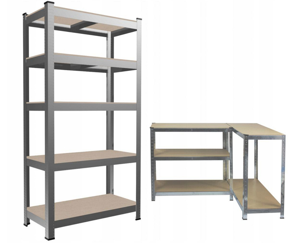 Стеллаж металлический 150x70x30 5 полок (серый) Киев - изображение 2