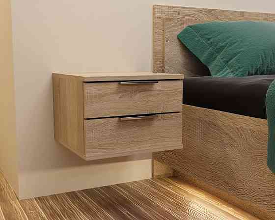 Тумба навесная прикроватная Кристалл, Дуб Сонома, 400/400/290 Львов