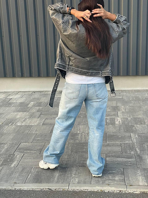 Женская куртка оверсайз Серый L Харьков - изображение 9