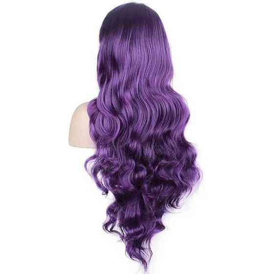 Перука хвиляста аніме 80см косплей «Фіолетова» Вінниця