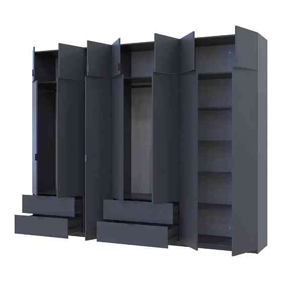 Шафа для одягу Doros Лукас Графіт 3+4 ДСП 300х50х240 DRS-011698 (42005133) Львів