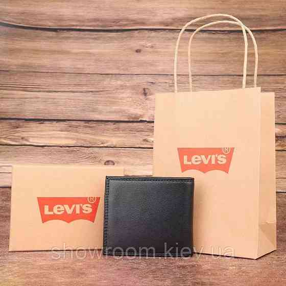 Чоловічий шкіряний гаманець Levis (4452) Київ