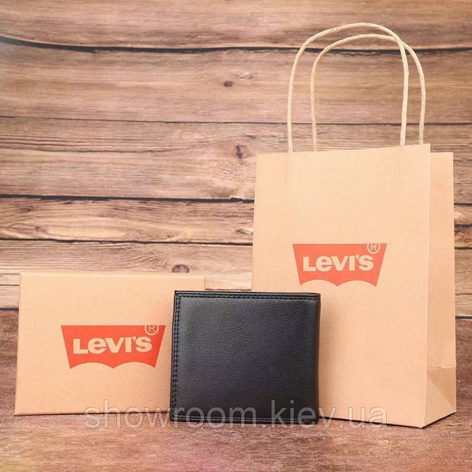 Чоловічий шкіряний гаманець Levis (4452) Київ - фото 4