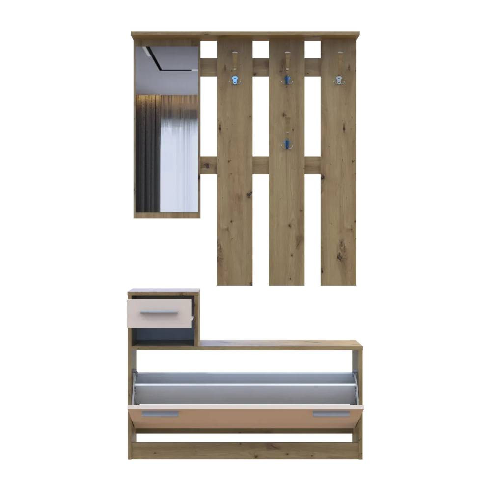 Передпокій з дзеркалом Doros Alice Дуб Евок/Кашемір 100х25х182.9 DRS-011755 (44900360) Львів - фото 6