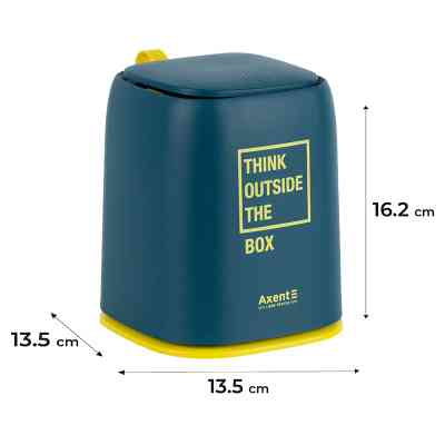 Кошик для паперів Axent Настільний контейнер для сміття, прямокутний, синій індіго (2133-47-A) Вінниця