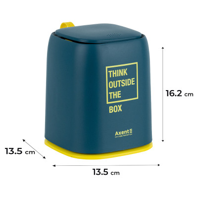 Кошик для паперів Axent Настільний контейнер для сміття, прямокутний, синій індіго (2133-47-A) Вінниця - фото 3