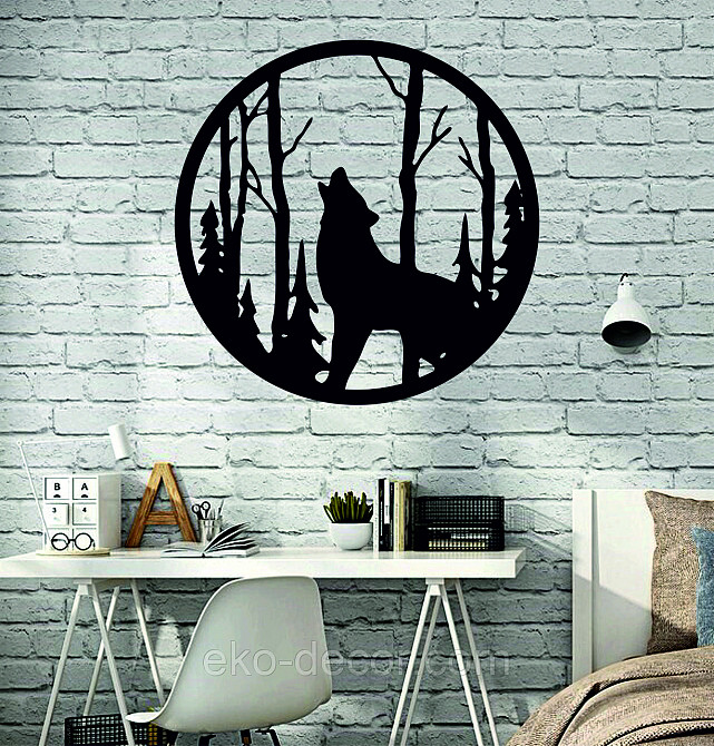 Декоративное настенное Панно «Волк», Декор на стену Киев - изображение 4