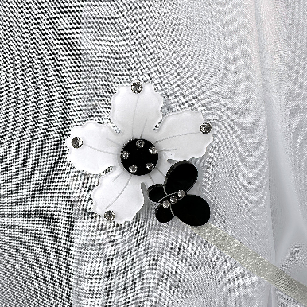 Магниты для штор и гардин Весна набор 2 шт Белый с черным (81-313) Киев - изображение 2