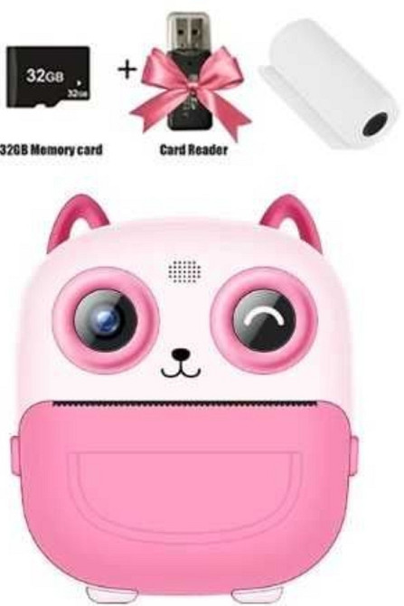 Детский Фотоаппарат 48Мп Мгновенной Печати Кіт Дитячий Миттєвого Друку Київ - фото 7