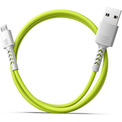 Дата кабель USB 2.0 AM to Micro 5P 1.0m Soft white/lime Pixus (4897058531176) Вінниця - фото 3