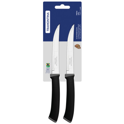 Набір ножів Tramontina Felice Black Steak Serrate 127 мм 2 шт (23492/205) Вінниця - фото 3