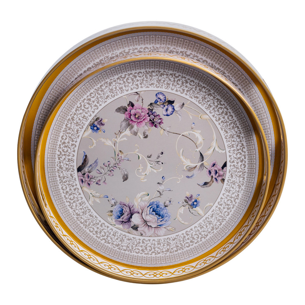 Декоративні круглі подноси для їжі, 2 шт, Ø32.5/37 см Київ - фото 3