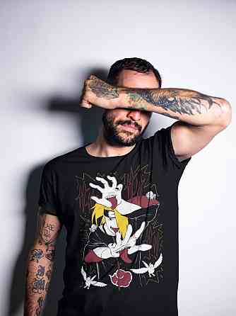 Футболка аниме Наруто оверсайз (S/M/L) Черний AnimeJ0131 Днепр