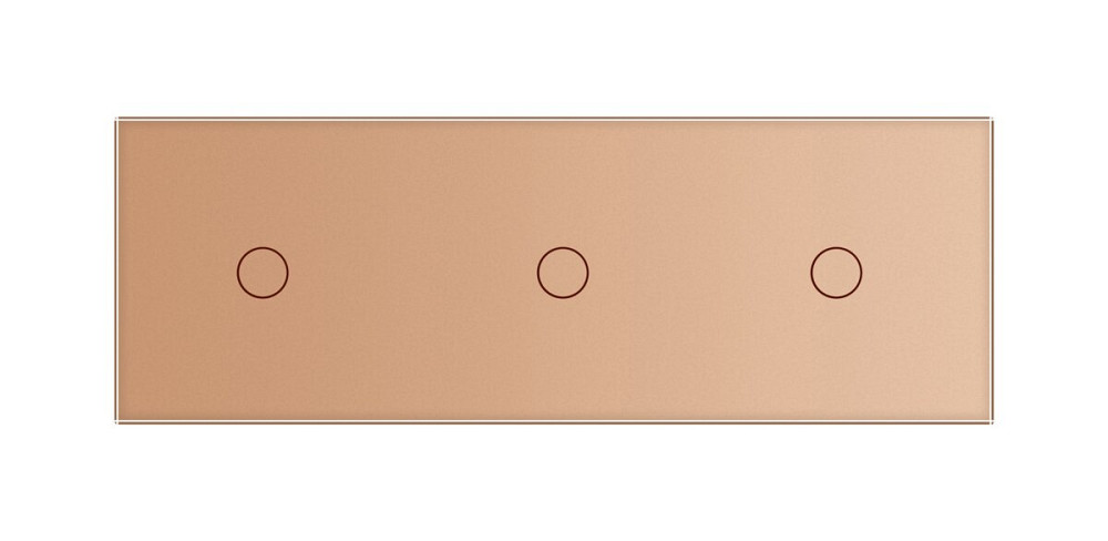 Розумний сенсорний ZigBee вимикач 3 сенсорів (1-1-1) Livolo золото (VL-C701Z/C701Z/C701Z-13) Коломыя - изображение 5