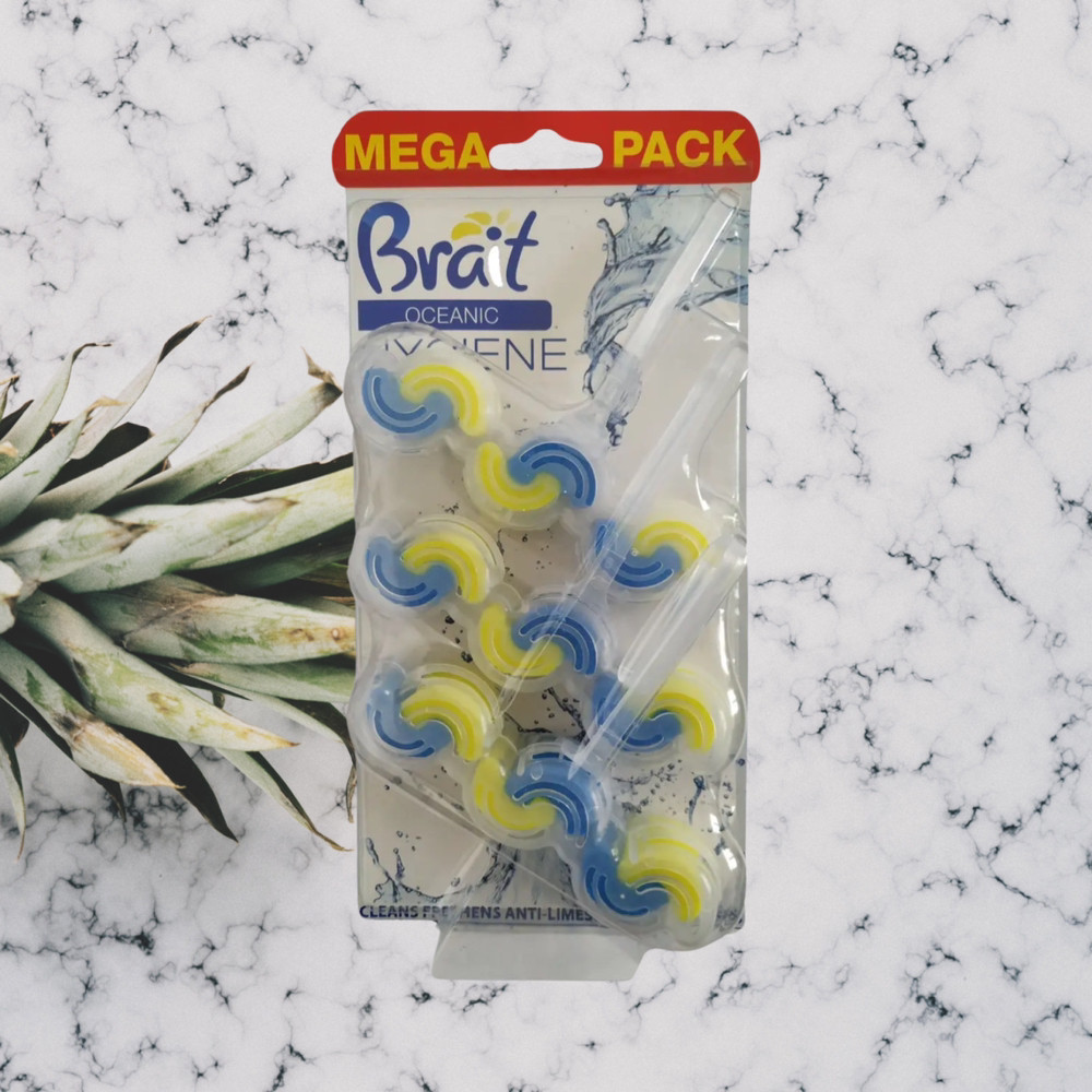 Підвісний туалетний блок для унітаза з морським ароматом Brait Oceanic Megapack 3 шт. x 45 г Виноградів - фото 2