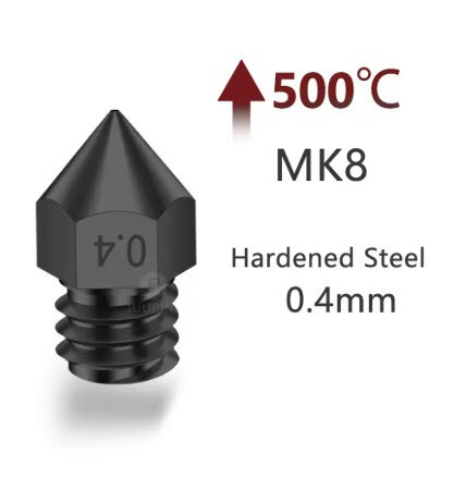 Сопло MK8 из закаленной стали 0,4 мм  (JUUPINE ) Киев - изображение 3