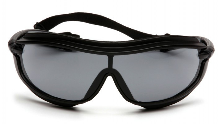 Окуляри захисні з ущільнювачем Pyramex XS3 Plus (gray) Anti-Fog, чорні Запоріжжя - фото 2