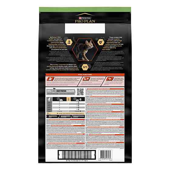 Сухий корм PRO PLAN Sterilised Adult 1+ Vital Functions для дорослих стерилізованих котів, з лососем, 10 кг Київ