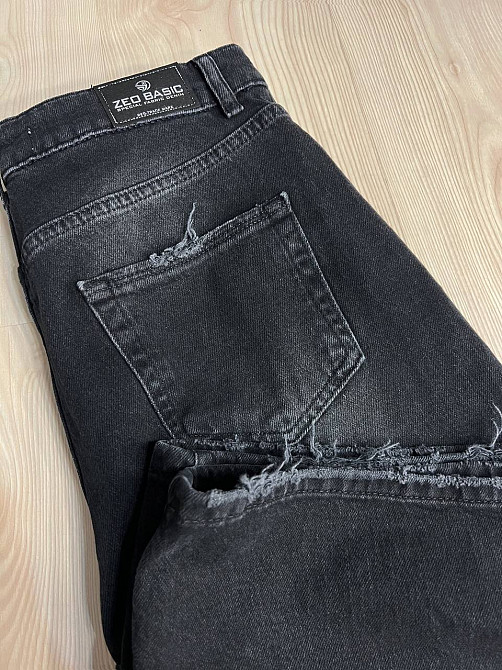 Шорти жіночі джинсові Zeo Basic 4869 бермуди великі розміри чорні, чорний, 44, 44, 85 см, 115 см Київ - фото 4
