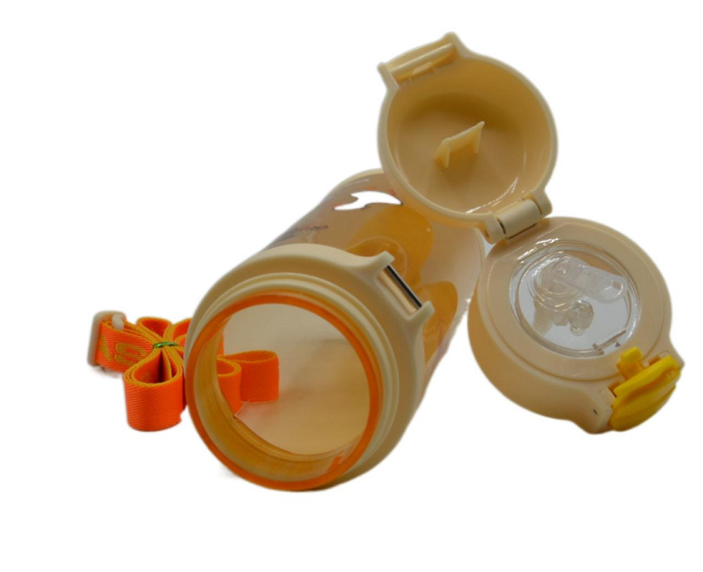 Пляшка для води CASNO 690 мл KXN-1219 Помаранчева (Гуси) з соломинкою Кам'янське - фото 5