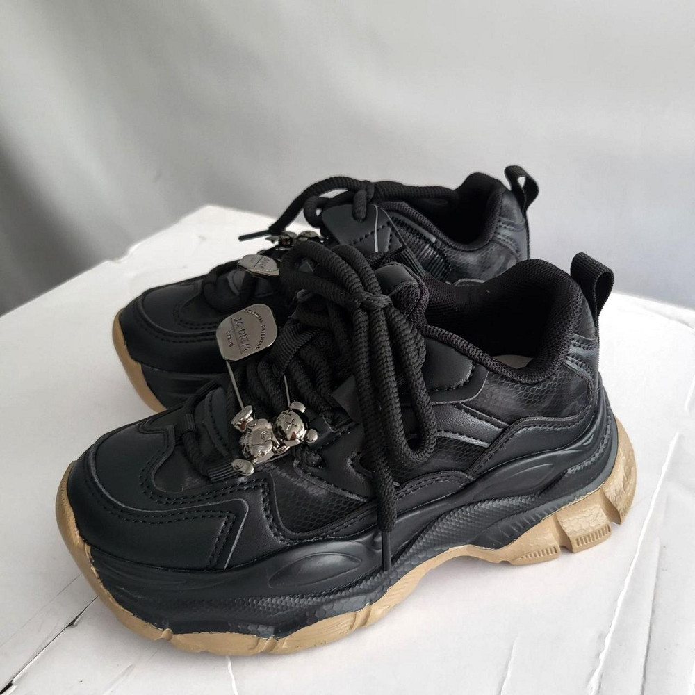 Кросівки для дівчинки підлітка чорні 33,34,35,36,37,38 Миколаїв - фото 4