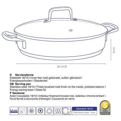 Сотейник Kela Flavoria 28 см (10186) Винница - изображение 2