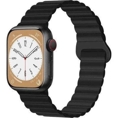 Ремінець до смарт-годинника Drobak Silicone Magnetic Link для Apple Watch All Series 38/40/41mm Dark black (898922) Вінниця - фото 1