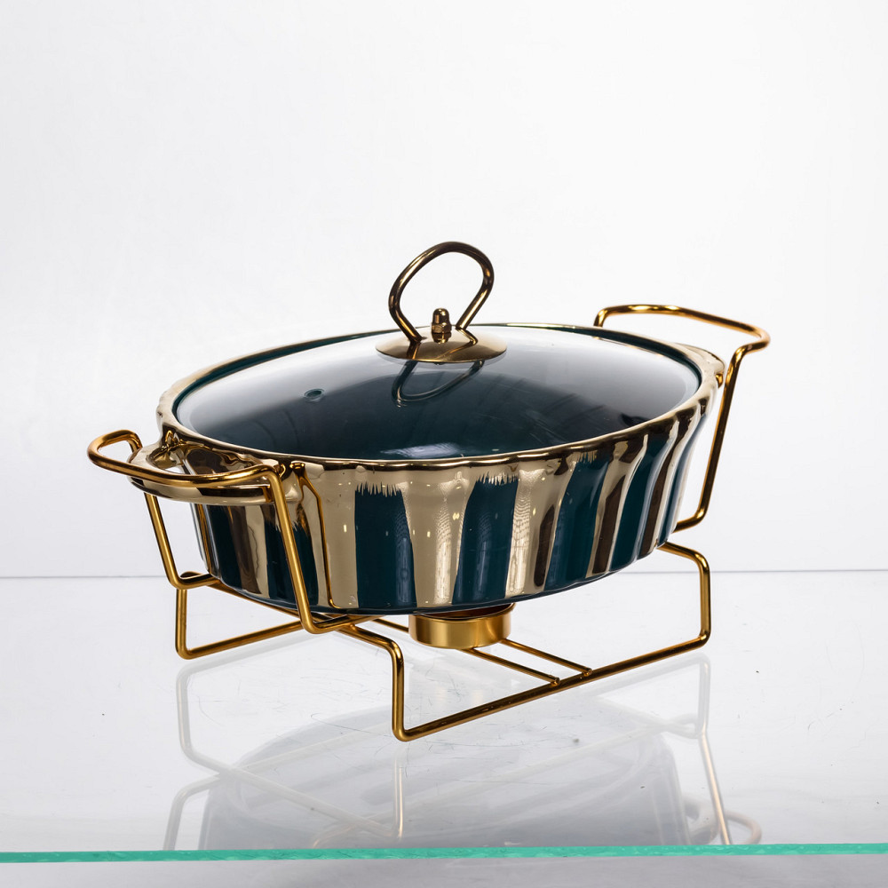 Yiwu Марміт порцеляновий настільний круглий 1 літр мармітниця з підігрівом JY-5 Коломия - фото 2