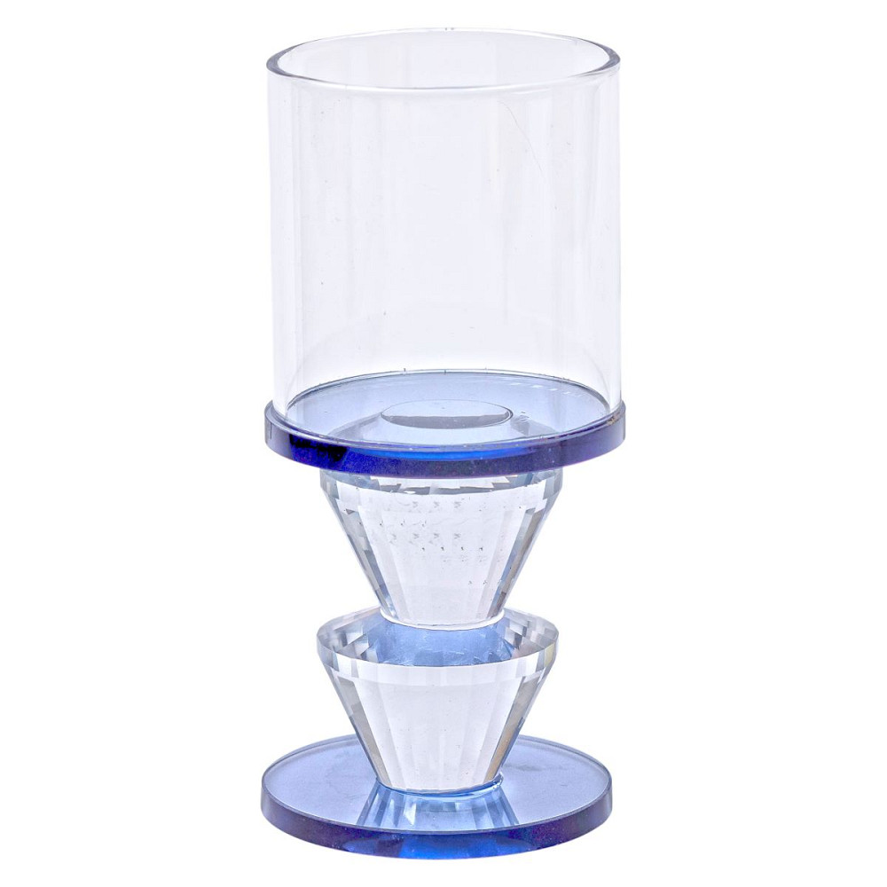 Підсвічник скляний 6×13 см на одну свічку підсвічник келих на ніжці декоративний Сірий HP-4-20M Коломия - фото 2