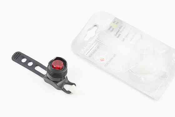 Ліхтар задній 1 діод алюмінієвий, чорний (без батарейок) Київ