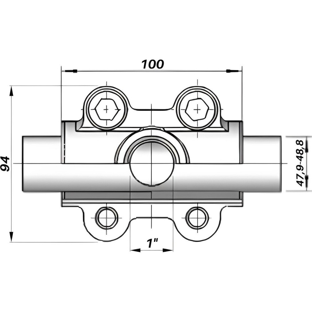 Врізка в трубу з внутрішньою різзю DN40 (47,9-48,8 мм) х 1" OBD AGAflex Київ - фото 3