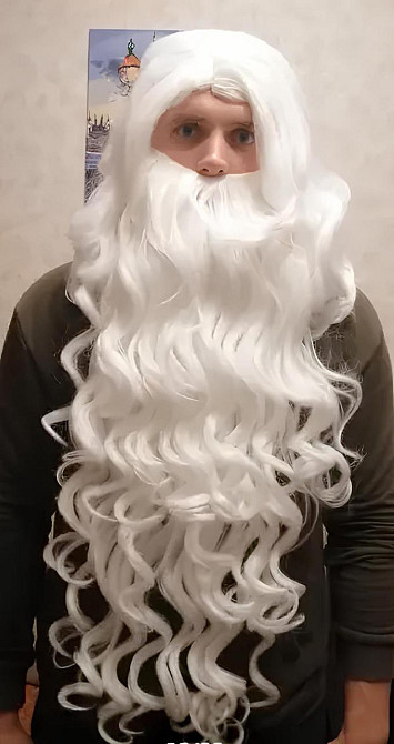 Перука та борода (80 см) Діда Мороза RESTEQ Новорічний образ для святкового настрою Київ - фото 4