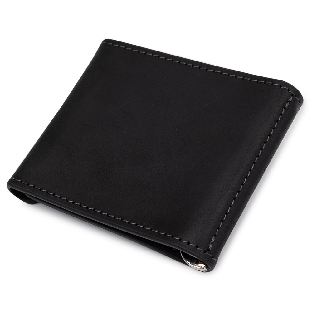 Мужской практичный зажим для денег Черный (GRANDE PELLE) Киев - изображение 6