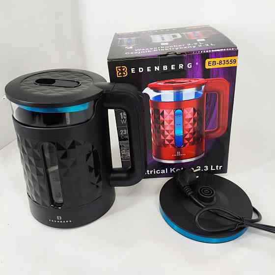 Електрочайник скляний Edenberg EB-83559 2.3л 1500Вт Black TH-65 Івано-Франківськ