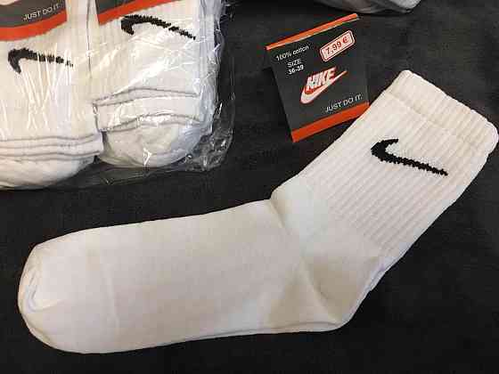 Подарунковий набір шкарпеток Nike 12 шт – стильні чоловічі та жіночі шкарпетки, 100% бавовна, різні розміри Київ