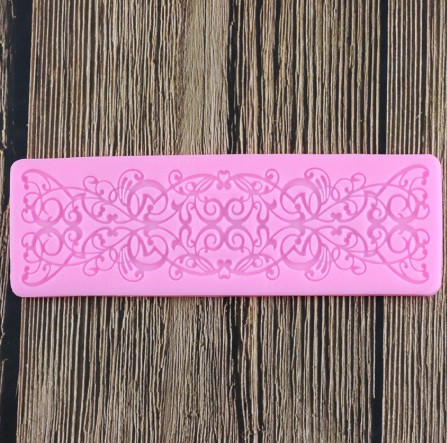 Силиконовый молд кружевной 155 на 51 мм розовый Киев - изображение 2