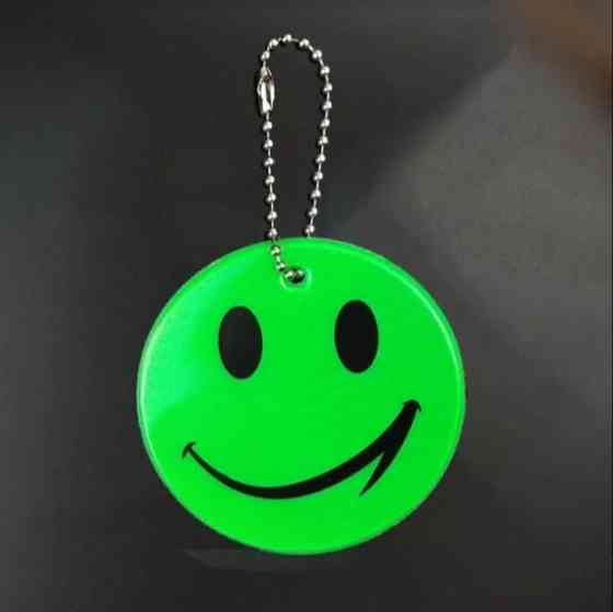Брелок фликер Смайлик 65 мм зеленый Киев