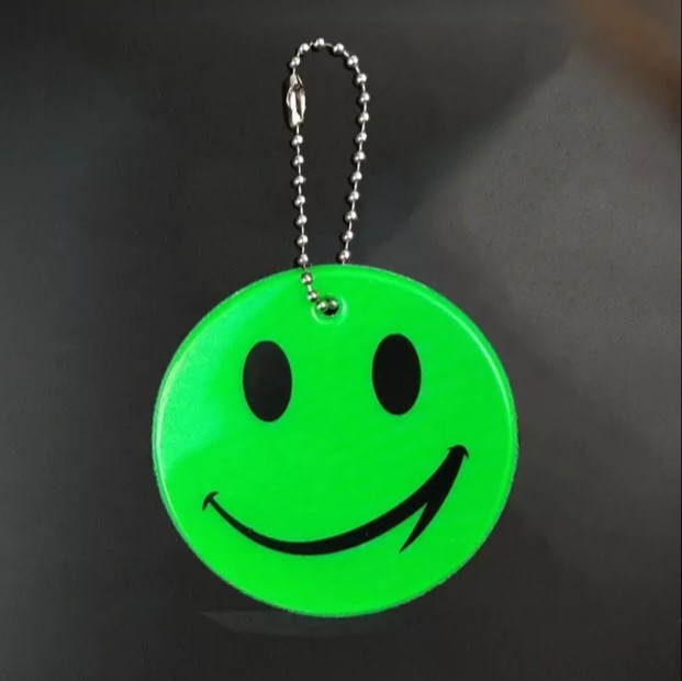 Брелок фликер Смайлик 65 мм зеленый Киев - изображение 1