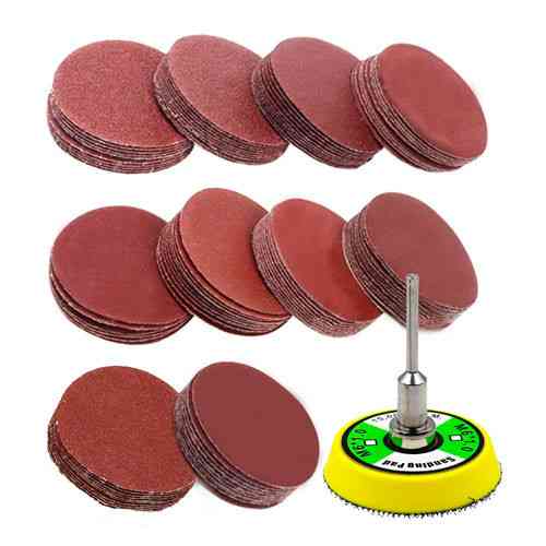 Шлифовальный диск + 100 штук кругов 50 мм на липучке для гравера/дремеля Киев