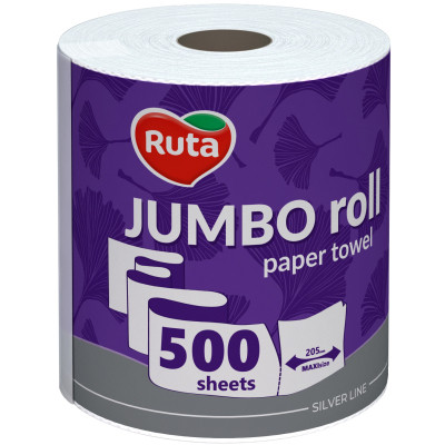 Бумажные полотенца Ruta Jumbo Roll 2 слоя 500 отрывов (4820202895503) Винница - изображение 1