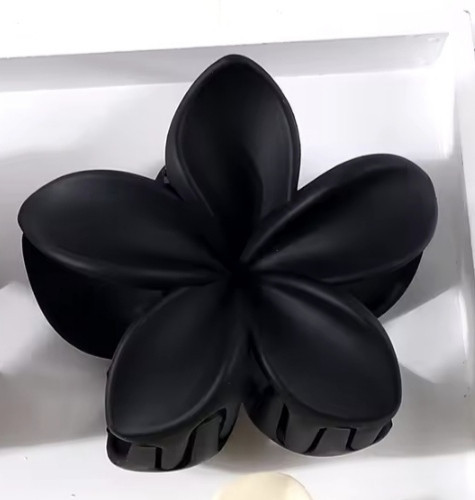 Заколка-крабік квітка матова Чорний Смела - изображение 1