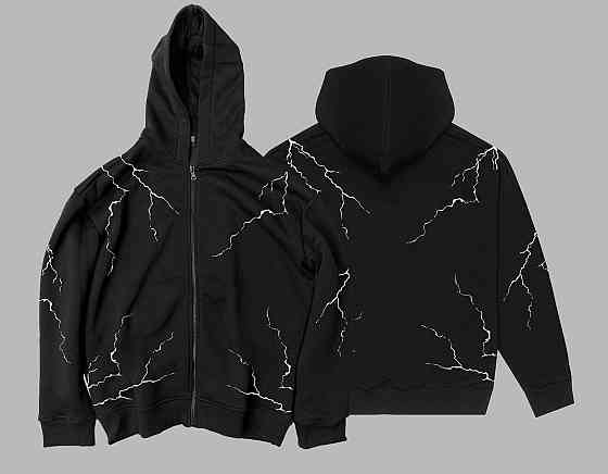 Спортивний зіп костюм з рефлективними блискавками | зіп худі + джогери Черновцы